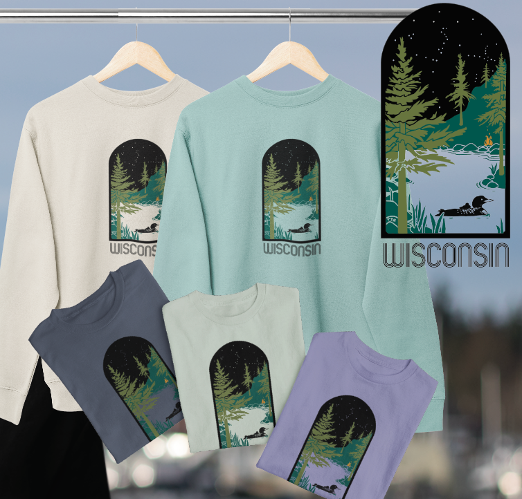 Northern Nights: Wisconsin Unisex Tee