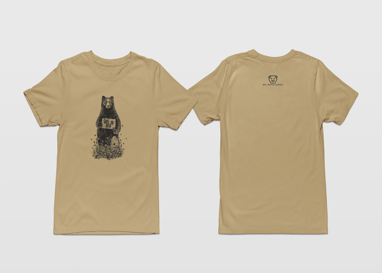 Save the Bees Unisex Tee (Big Bear Honey logo on back)