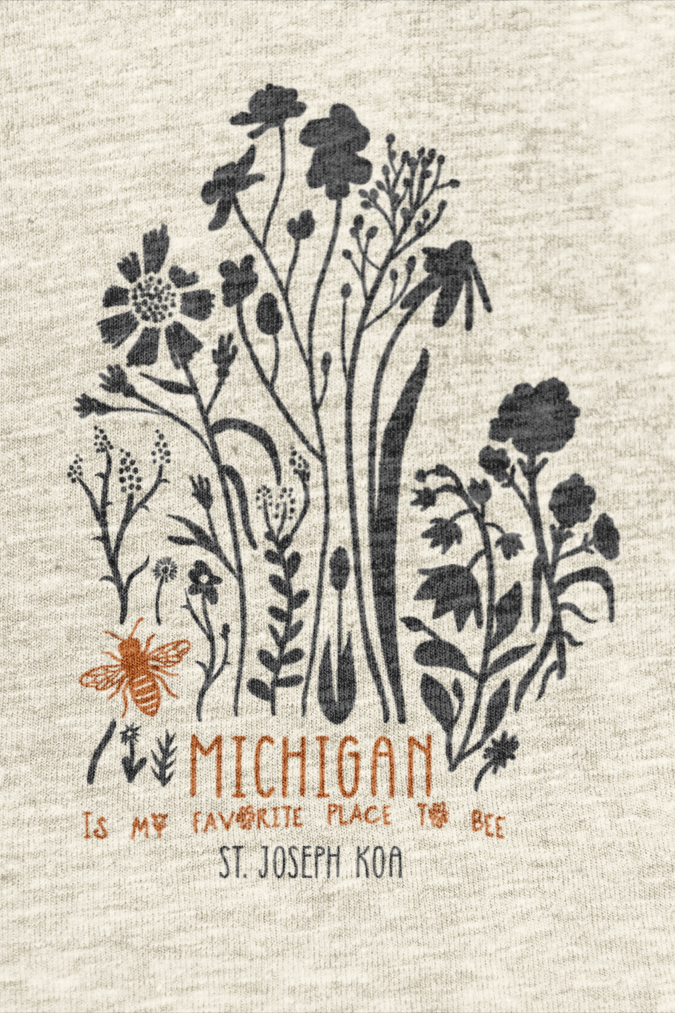 Michigan is My Favorite Place to Bee Unisex Tee: St. Joseph KOA