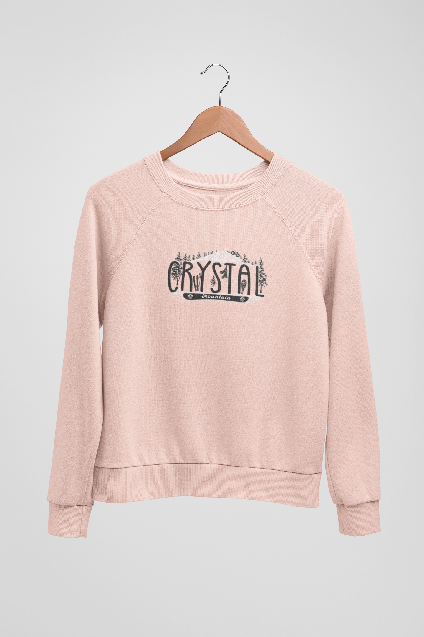 Essence of Crystal Mountain: Winter Ladies Fleece Crew