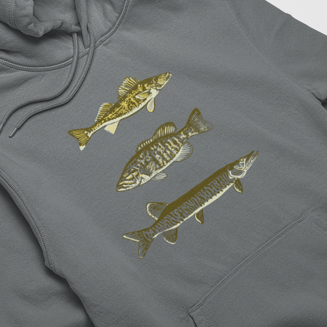 Fish Trio Hoodie (GCPS logo on sleeve)