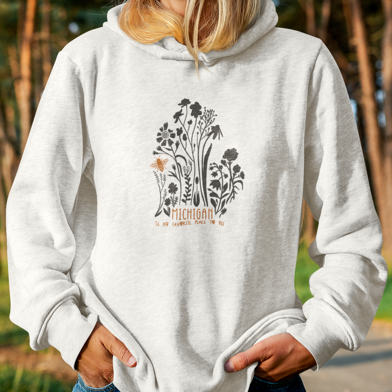 Michigan Bee Unisex Hoodie