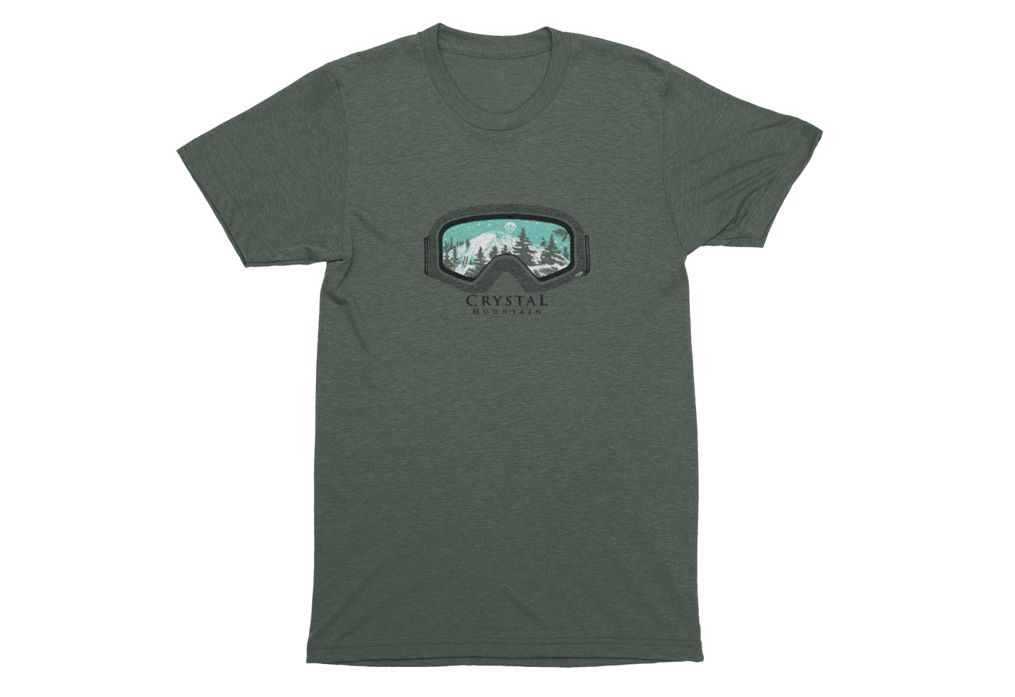 Crystal Mountain Goggles Unisex Tee