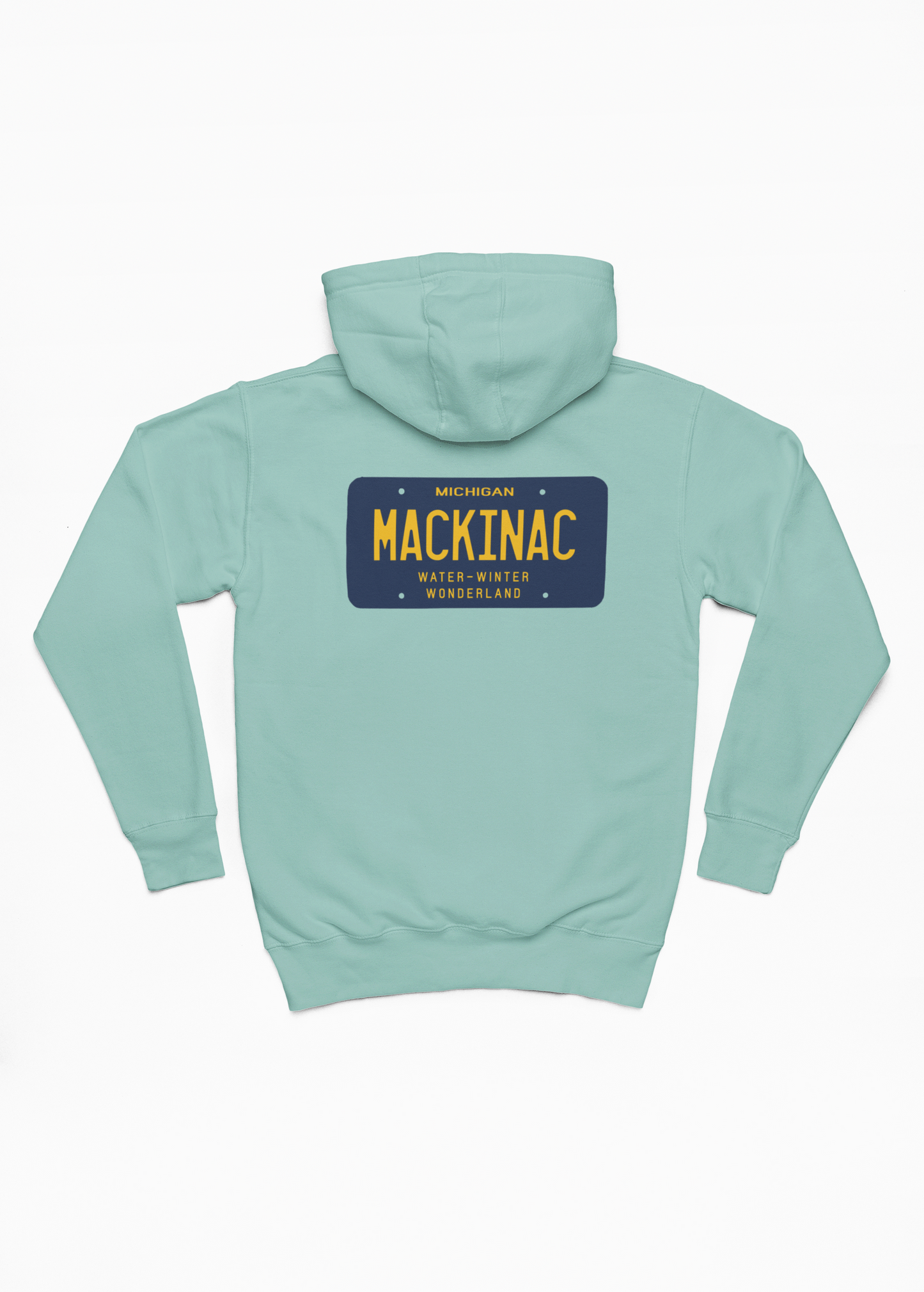 Mackinac License Plate Unisex Heavyweight Hoodie
