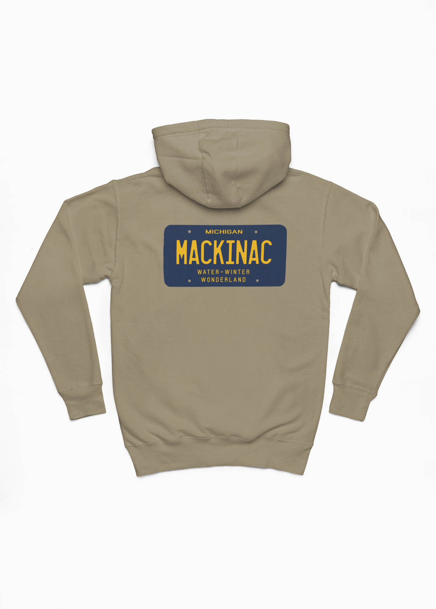 Mackinac License Plate Unisex Heavyweight Hoodie