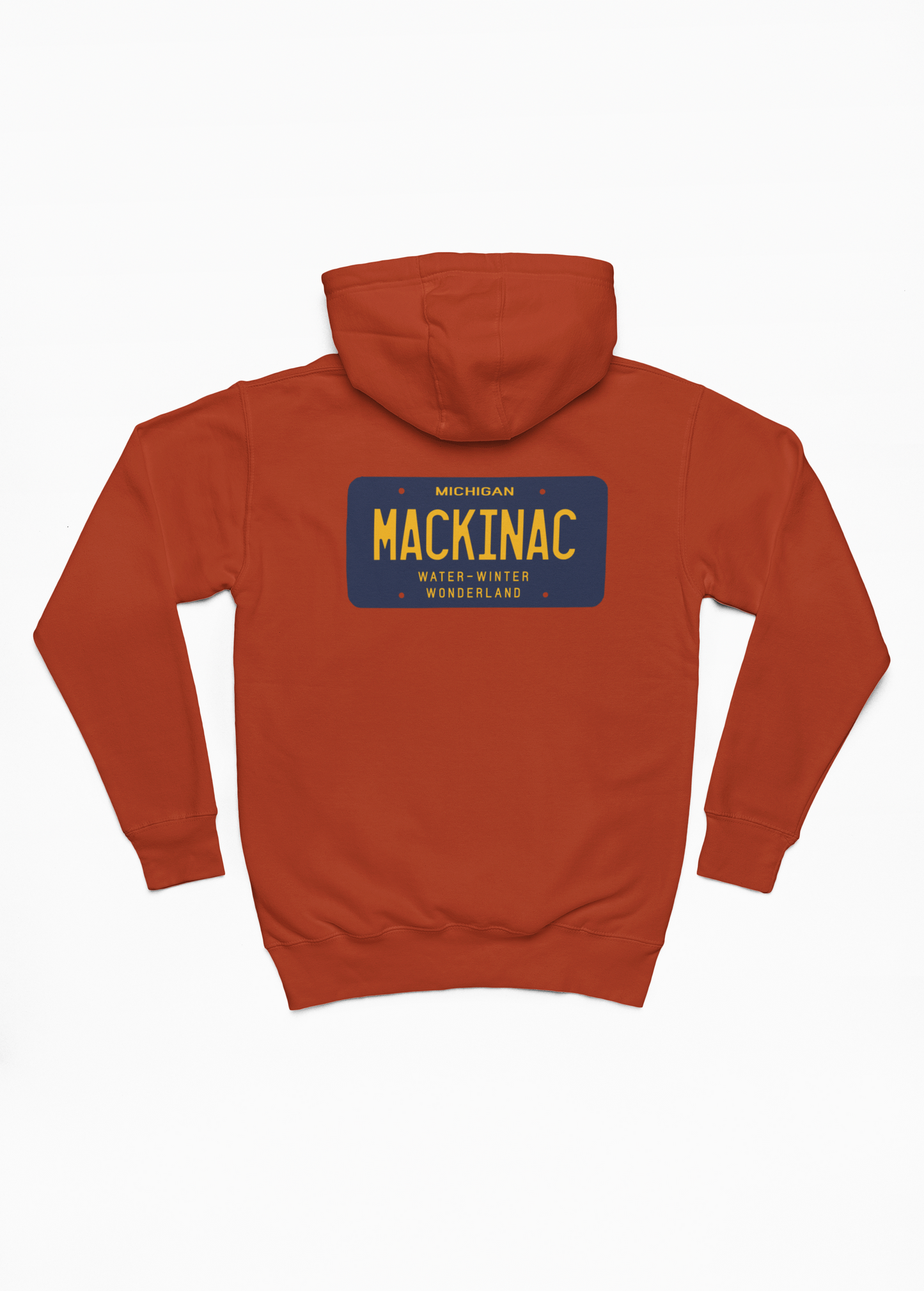 Mackinac License Plate Unisex Heavyweight Hoodie
