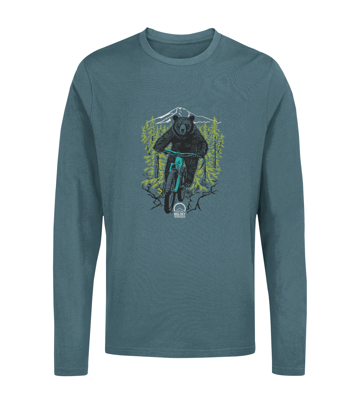 Big Sky Biker Bear Unisex Long sleeve