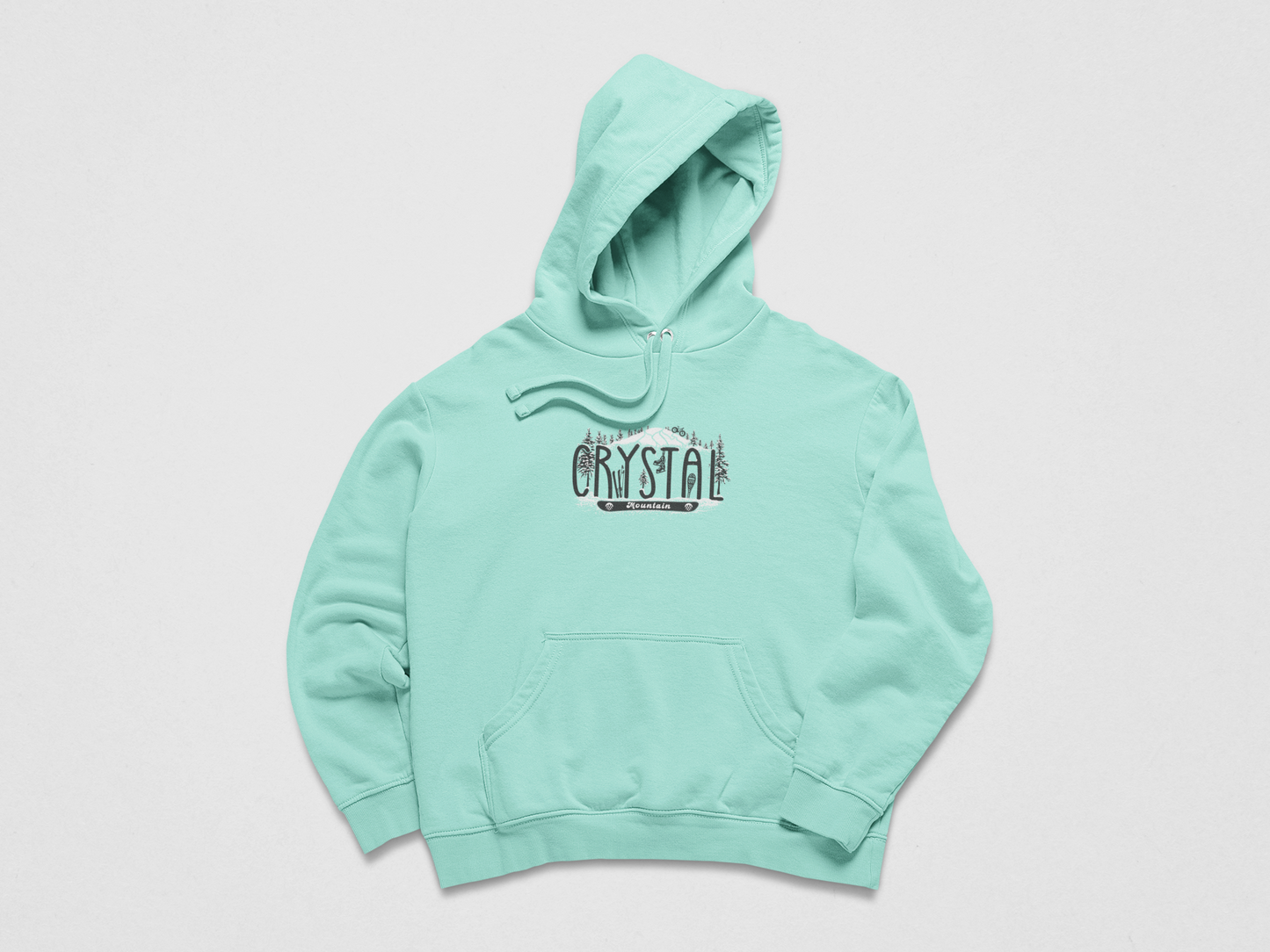 Essence of Crystal Mountain: Winter Adult Hoodie