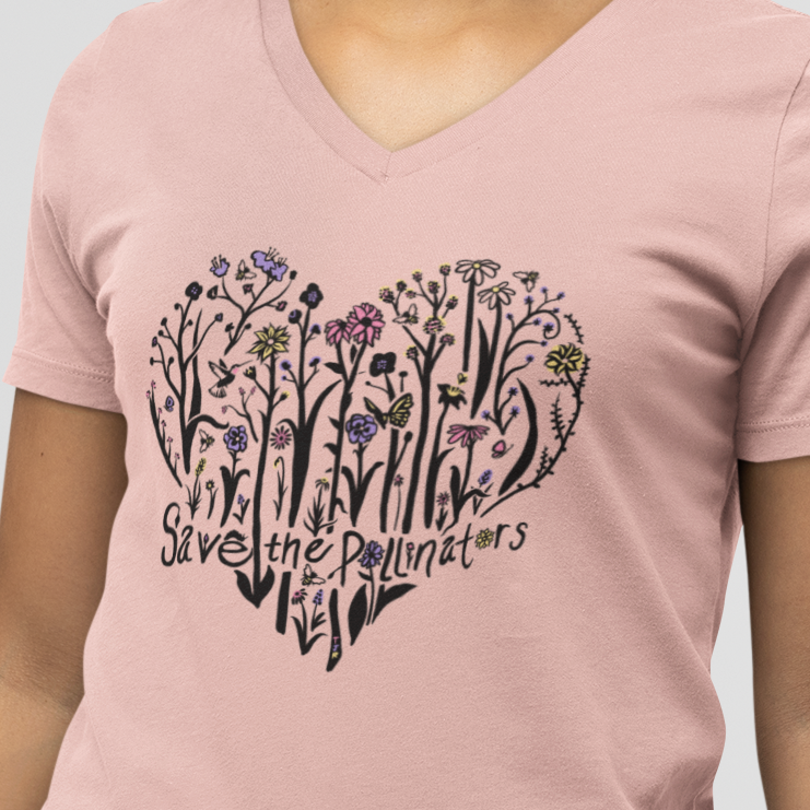 Save the Pollinators Ladies V-Neck
