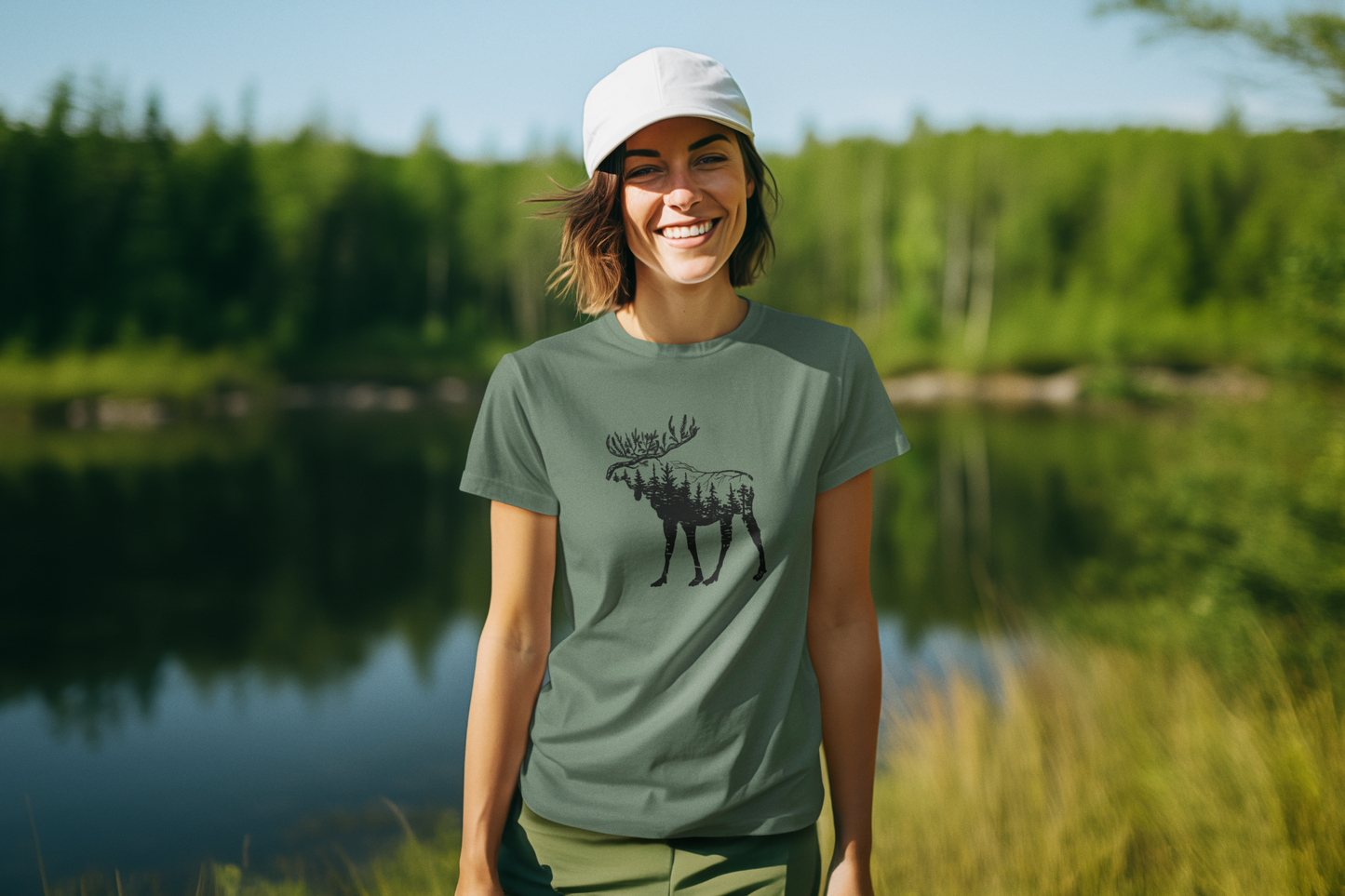 Woodland Moose Unisex Tee
