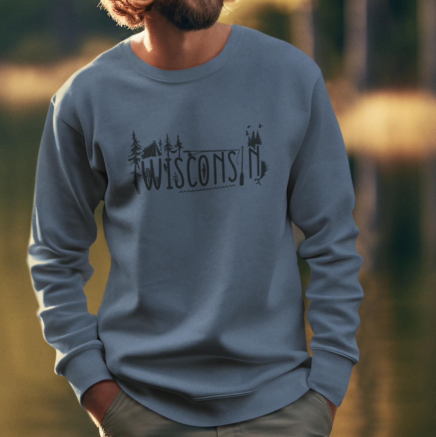 Essence of Wisconsin Adult Crewneck Sweatshirt