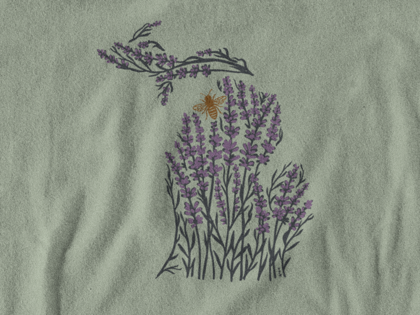 Michigan Lavender Field Unisex Tee