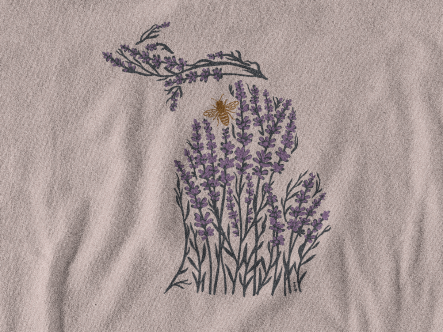 Michigan Lavender Field Unisex Tee