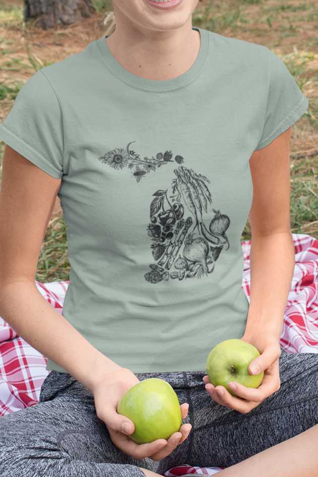 Homegrown Unisex Tee: Arched Pure Markette on Left Sleeve