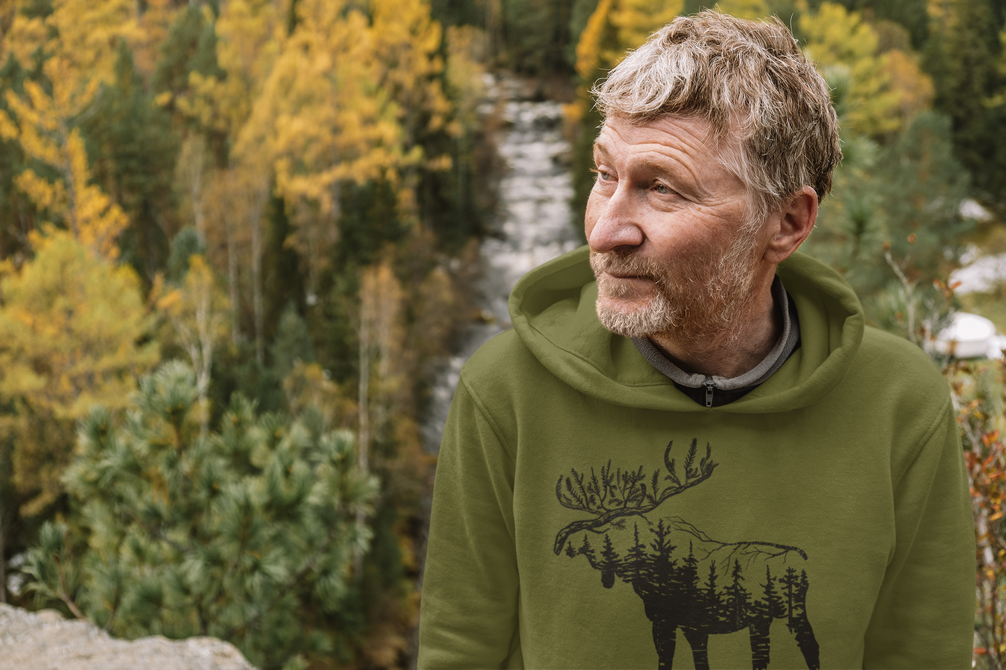 Woodland Moose Hoodie