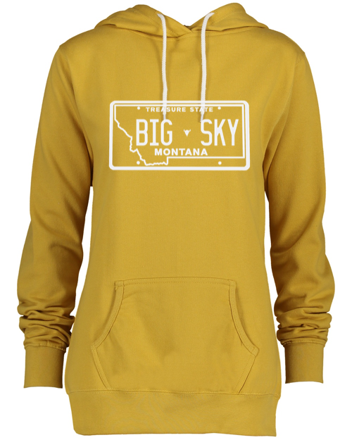 Big Sky License Plate Ladies Pullover