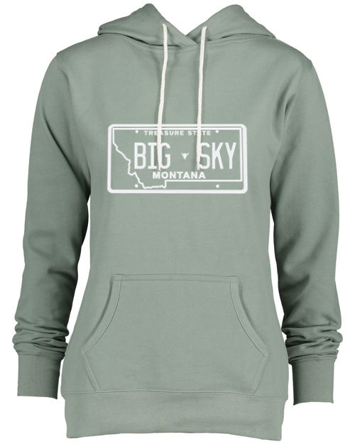 Big Sky License Plate Ladies Pullover