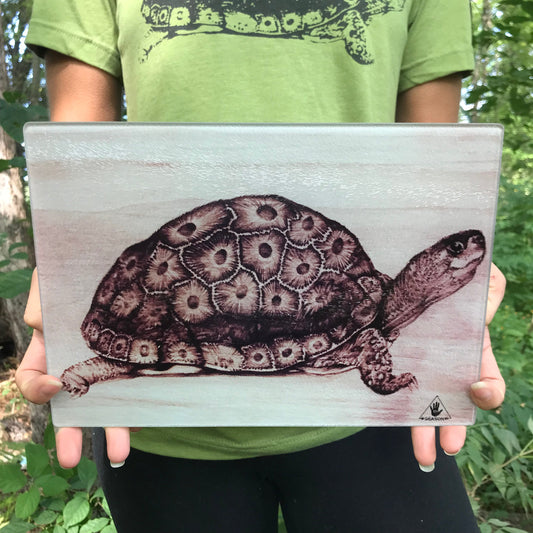 Petoskey Turtle Tempered Glass Serving Board
