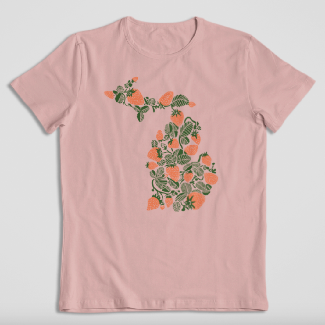 Michigan Strawberry Patches Youth Tee
