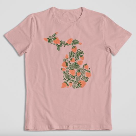 Michigan Strawberry Patches Youth Tee