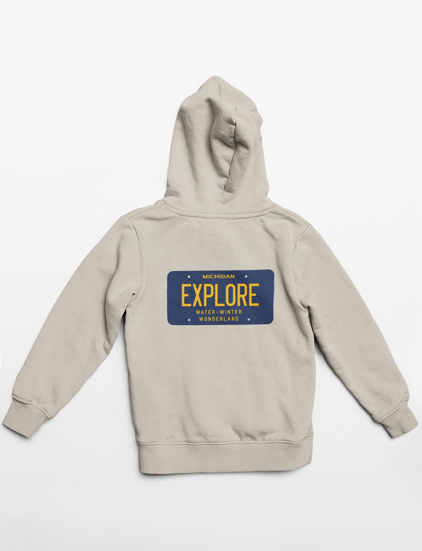 Explore Michigan License Plate Unisex Heavyweight Hoodie