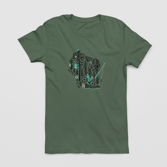 One with Nature Unisex Tee: Wisconsin