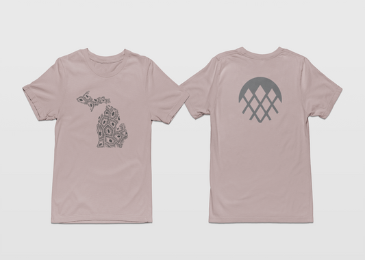 Michigan Petoskey Unisex Tee: Crystal Bug on Back