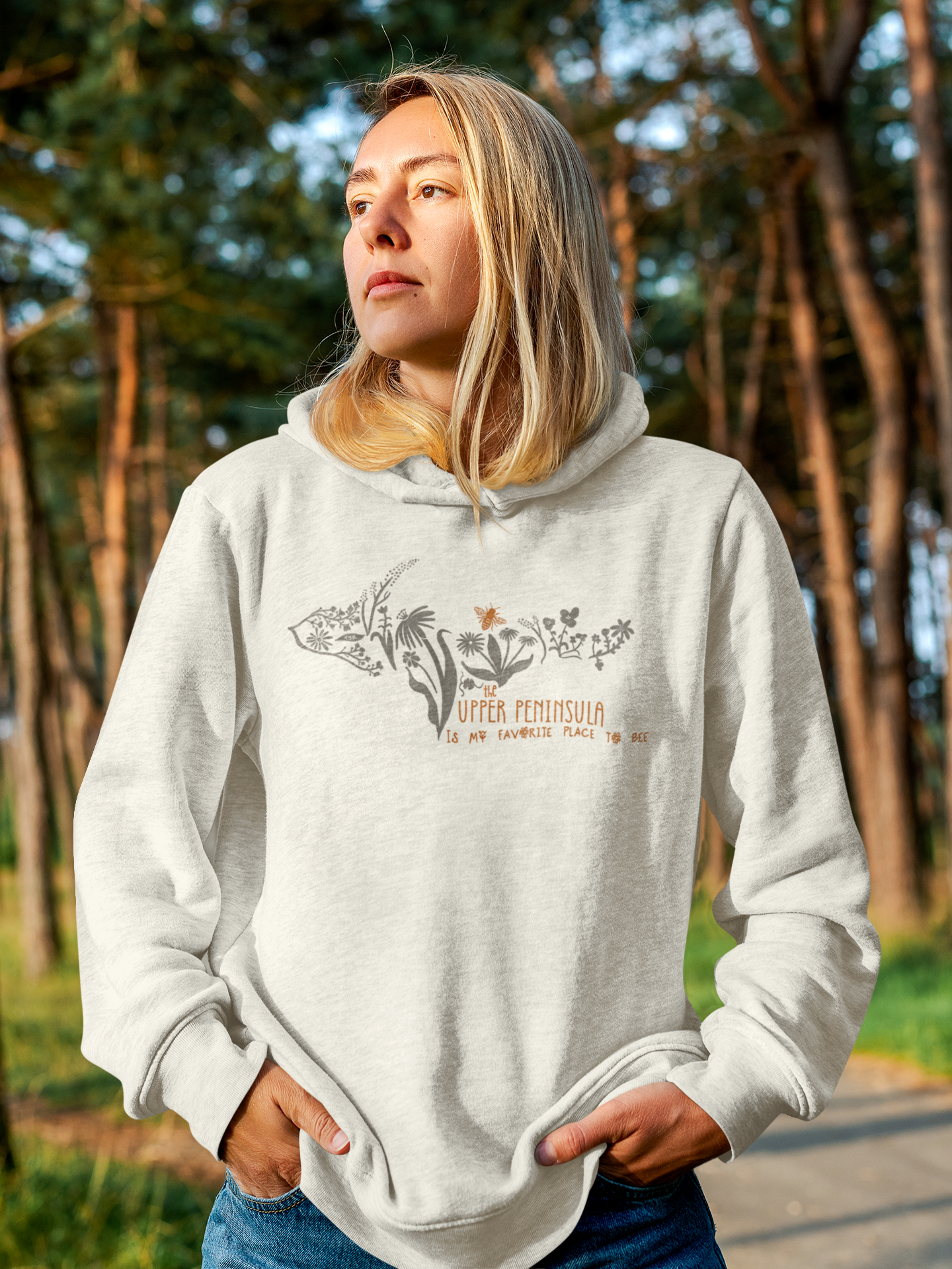 Upper Peninsula Bee Unisex Hoodie