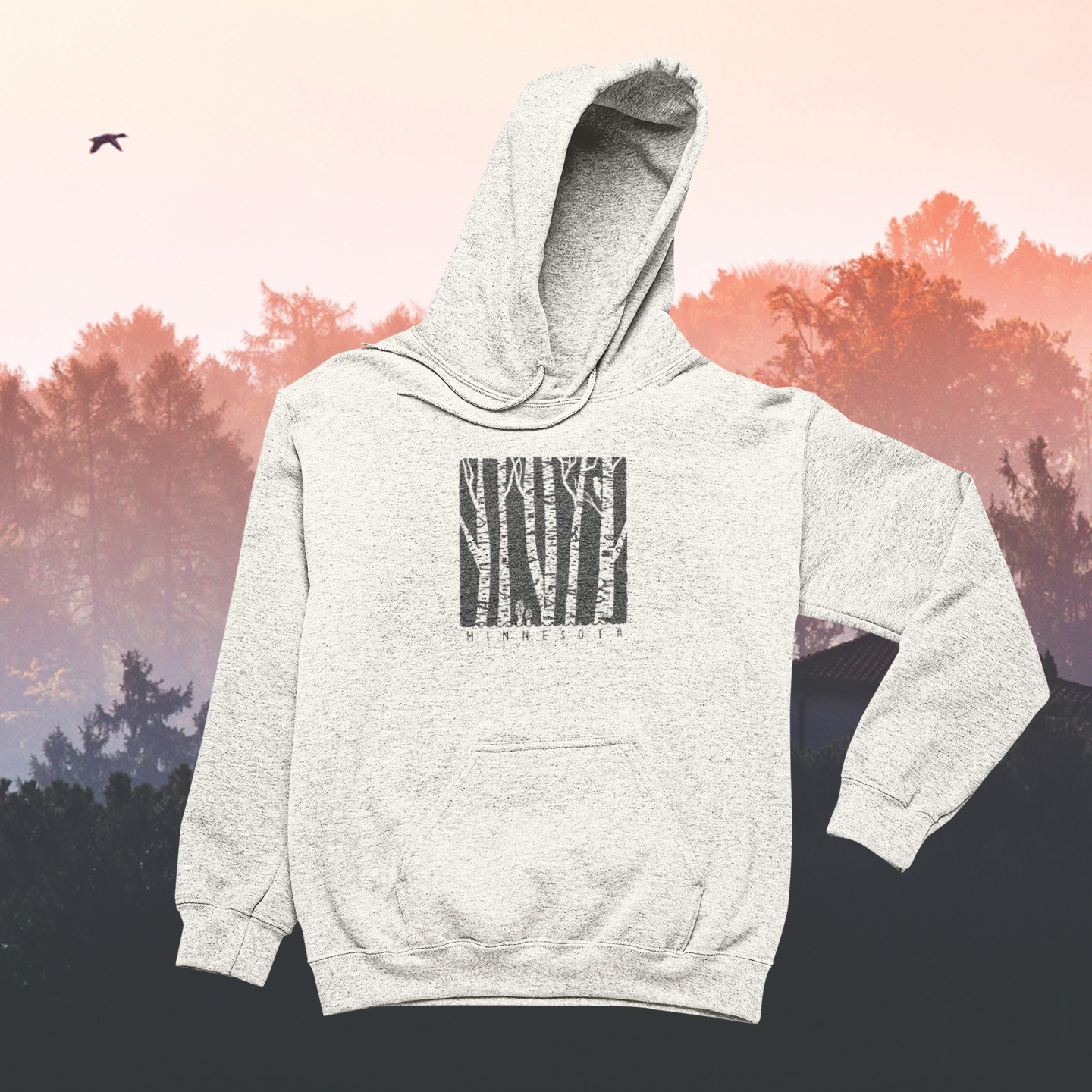 Birch Forest Unisex Hoodie: Minnesota