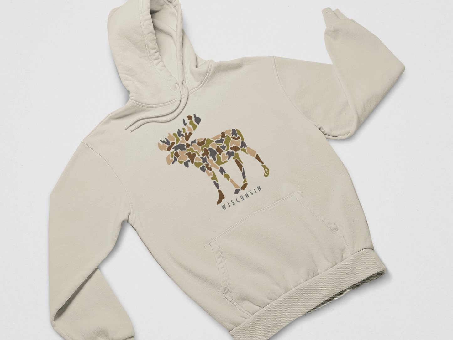 Camo Moose: Wisconsin Hoodie