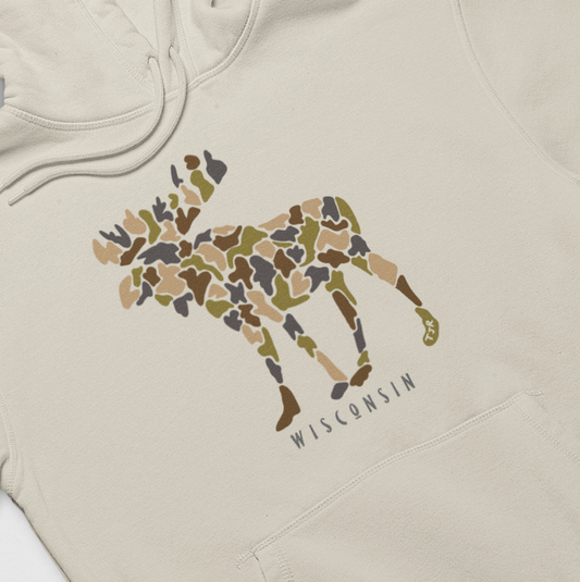 Camo Moose: Wisconsin Hoodie