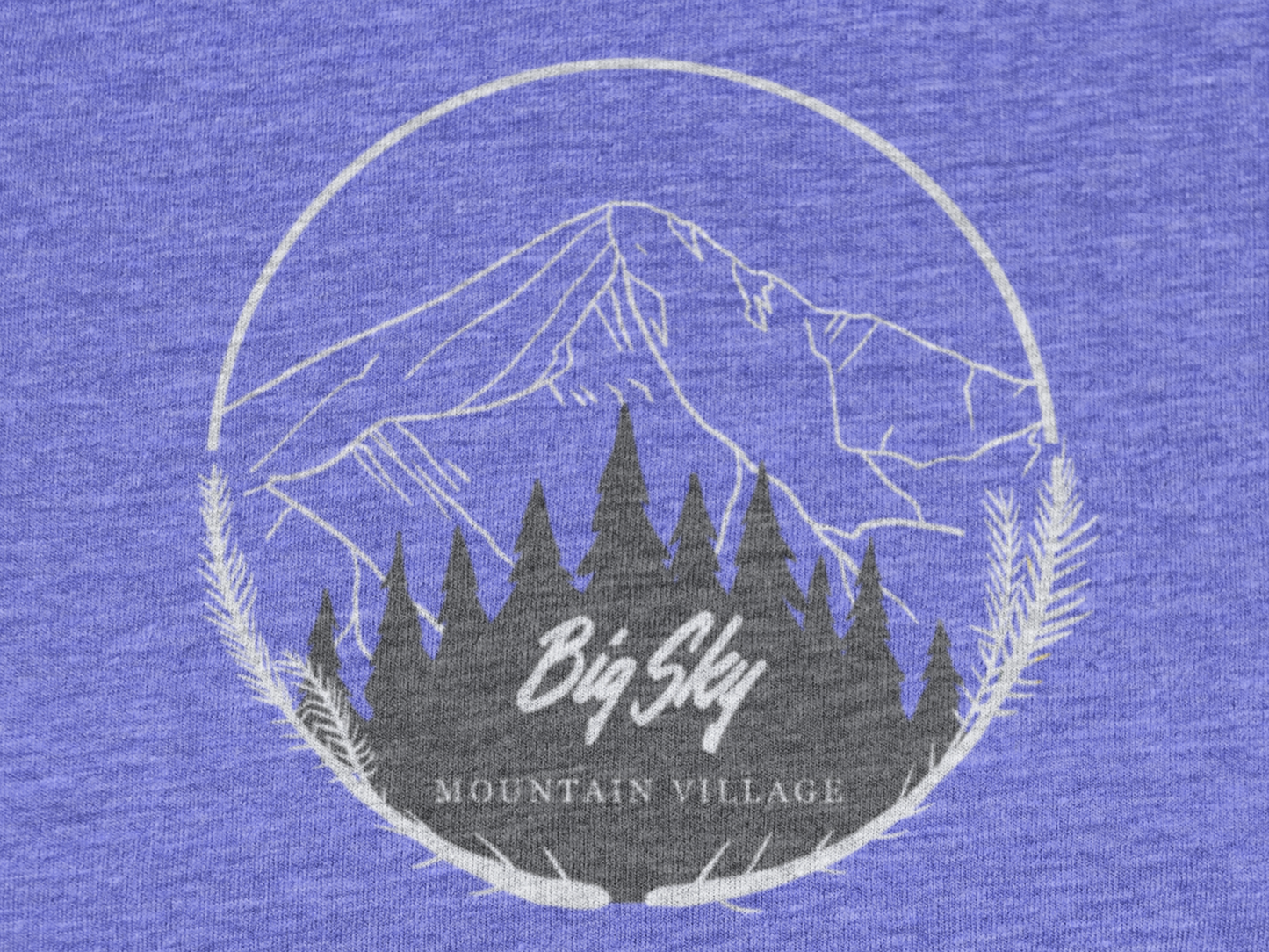 Big Sky Mountain Village Melange Unisex Hoodie