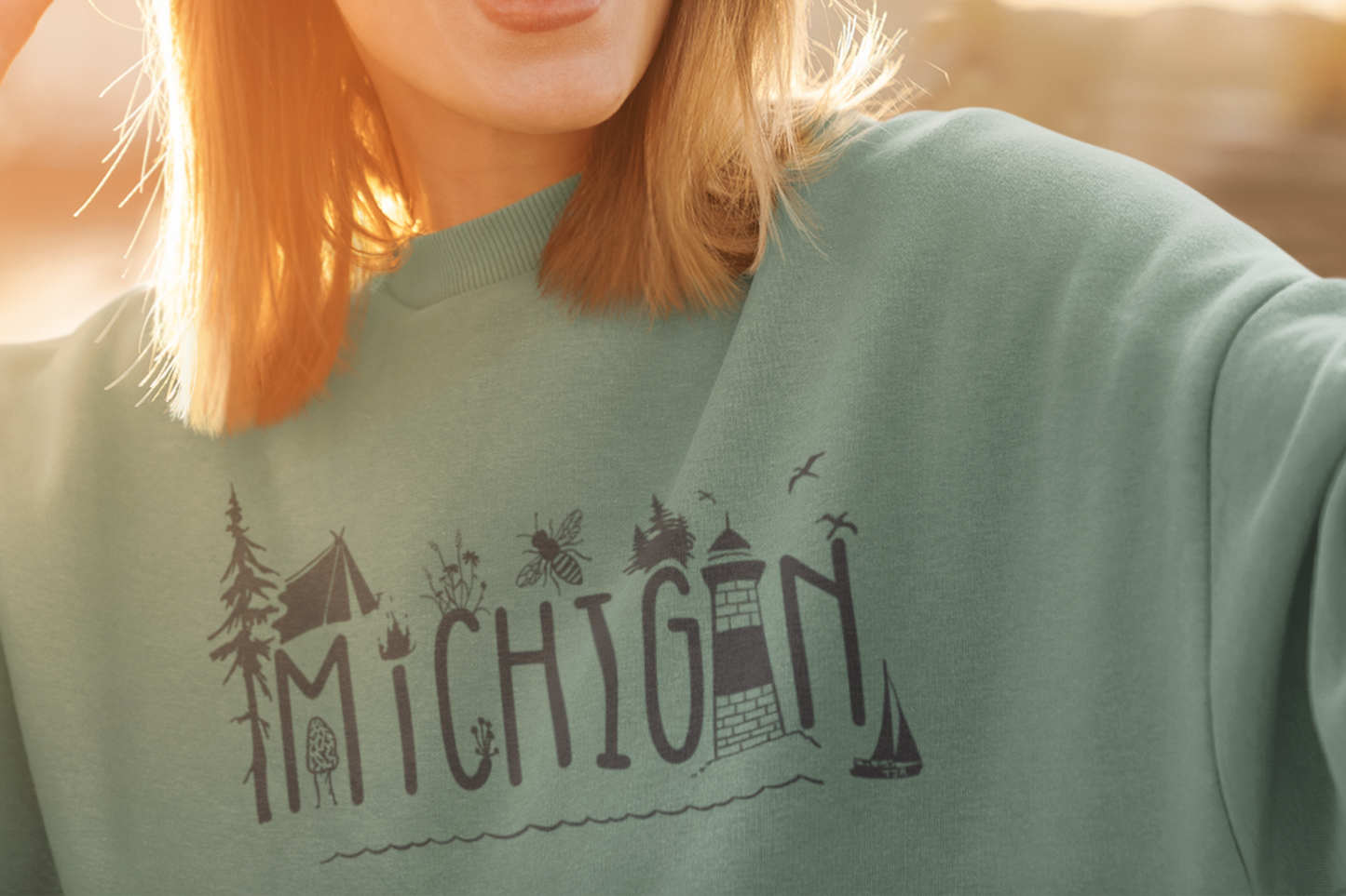 Michigan Woods + Water Unisex Crew