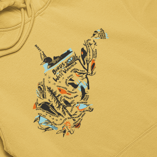 Birds of West Virginia Midweight Hoodie