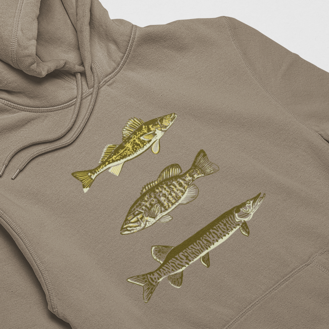 Fish Trio Hoodie (GCPS logo on sleeve)