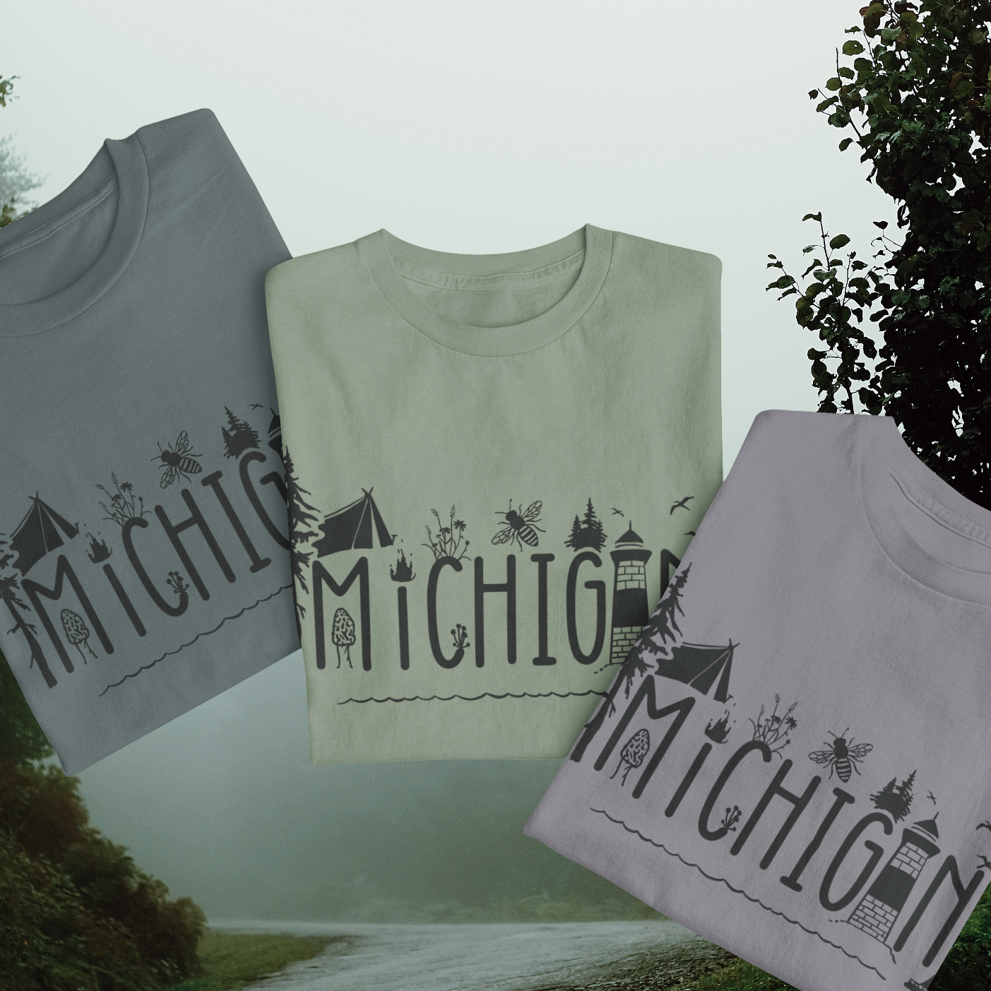 Michigan Woods + Water Unisex Tee
