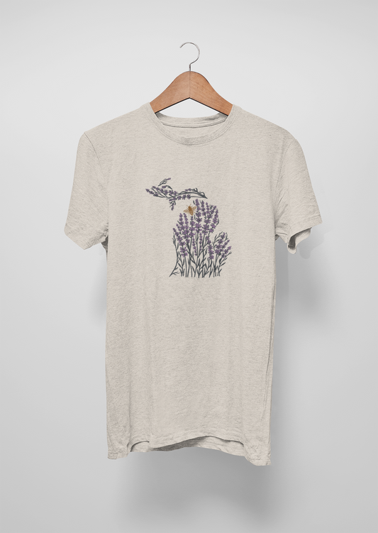 Michigan Lavender Field Unisex Tee