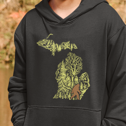 Michigan Bigfoot Youth Hoodie