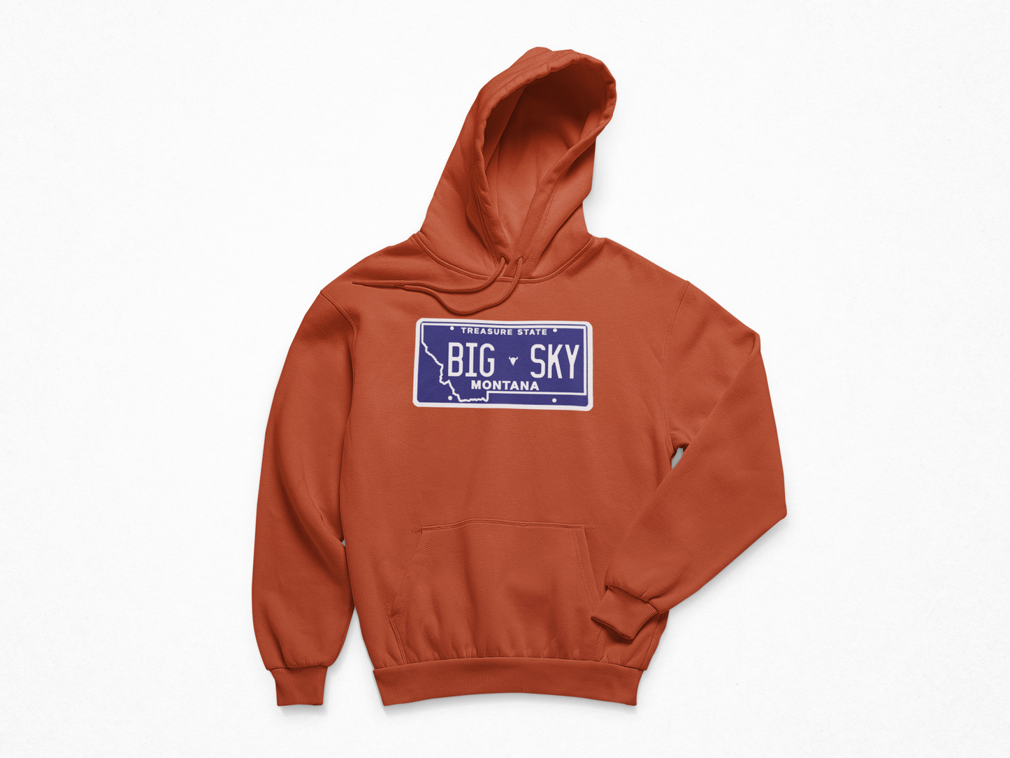 Big Sky License Plate Unisex Heavyweight Hoodie