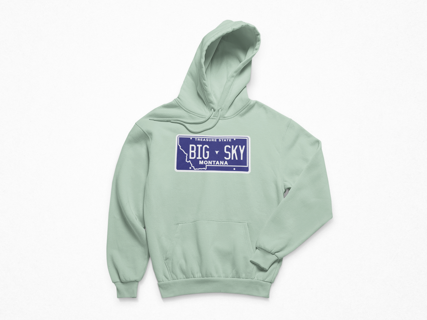 Big Sky License Plate Unisex Heavyweight Hoodie