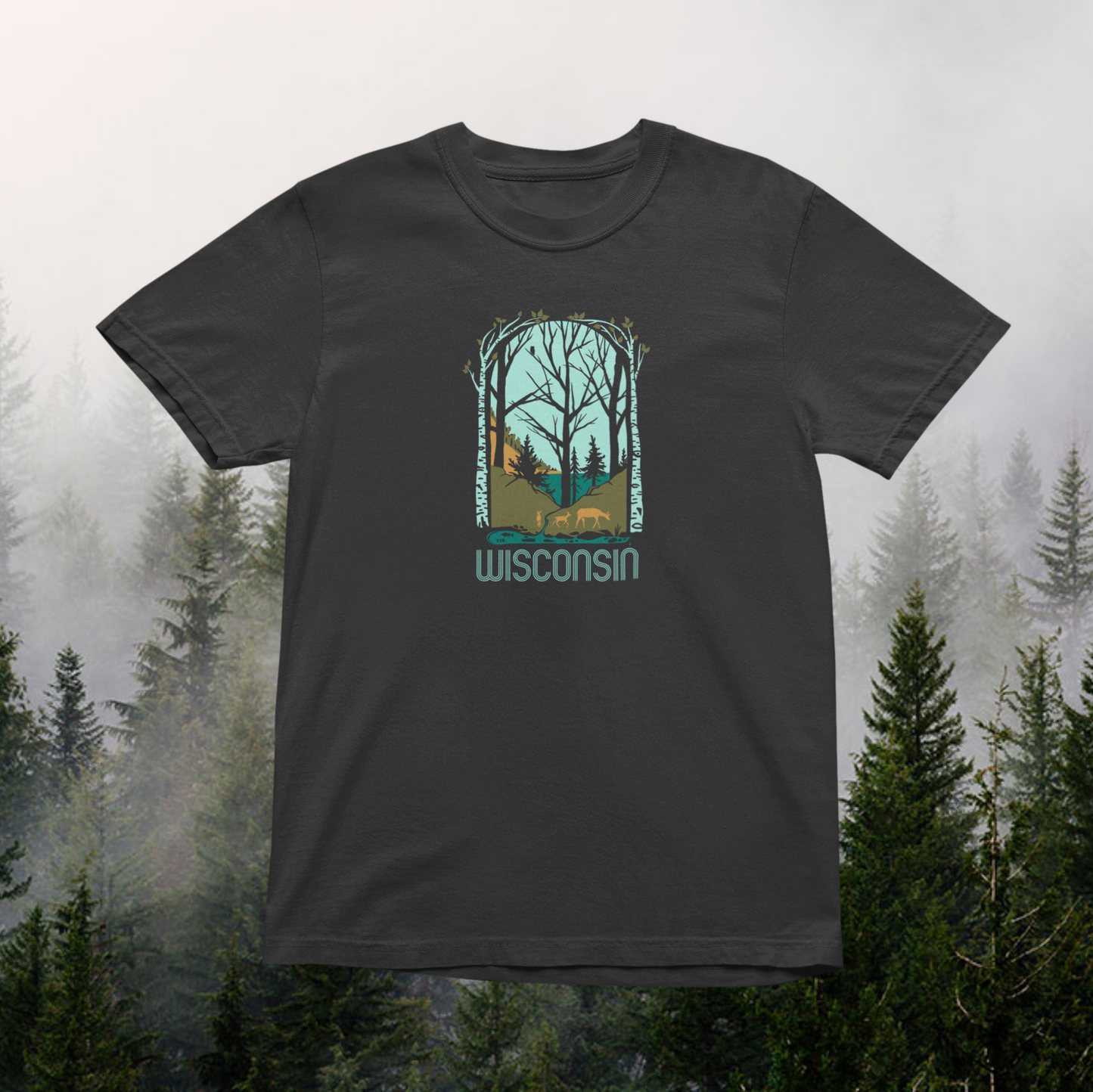 Water's Edge: Wisconsin Heavyweight Unisex Tee