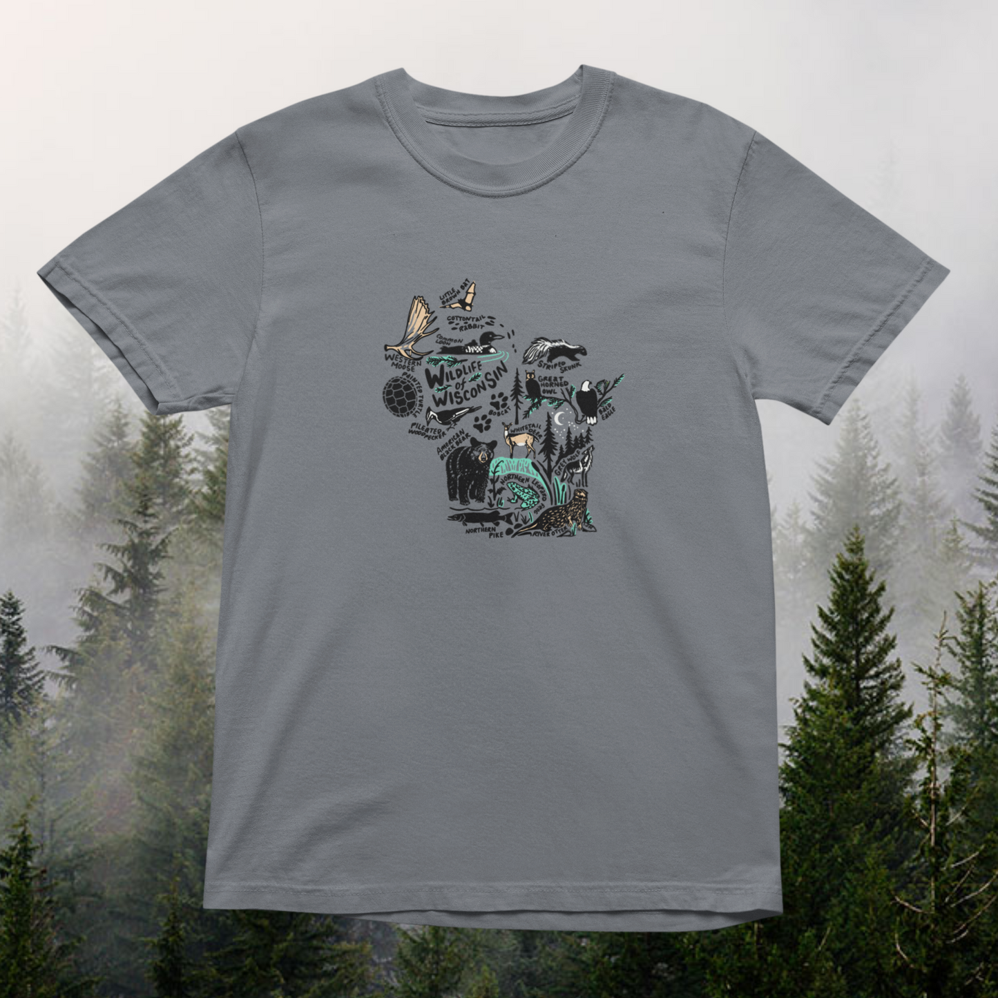 Wildlife of Wisconsin Heavyweight Unisex Tee