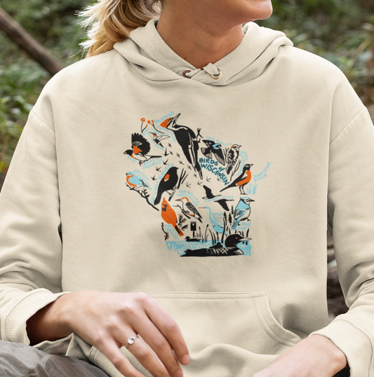 Birds of Wisconsin Midweight Hoodie