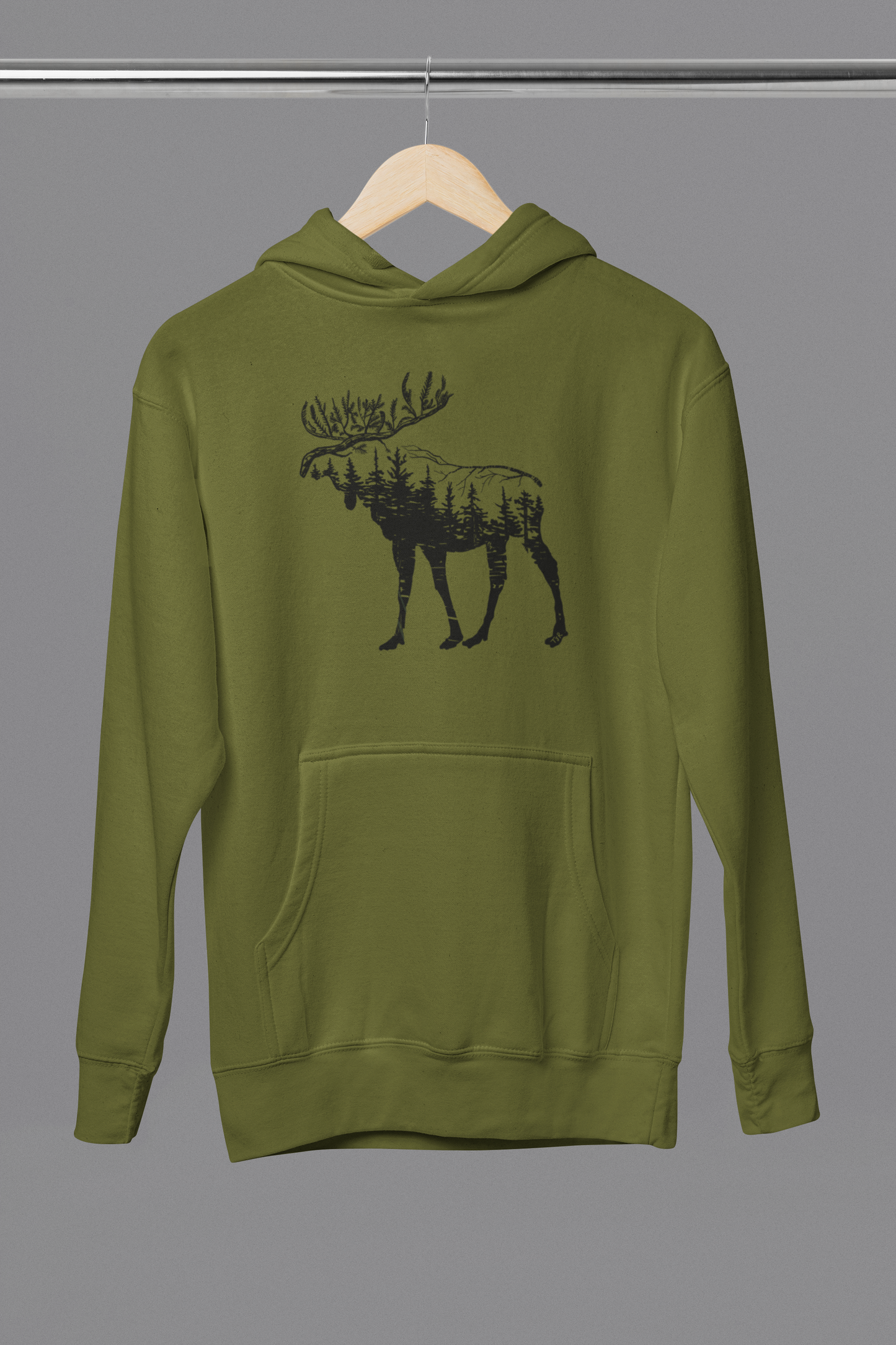 Woodland Moose Hoodie