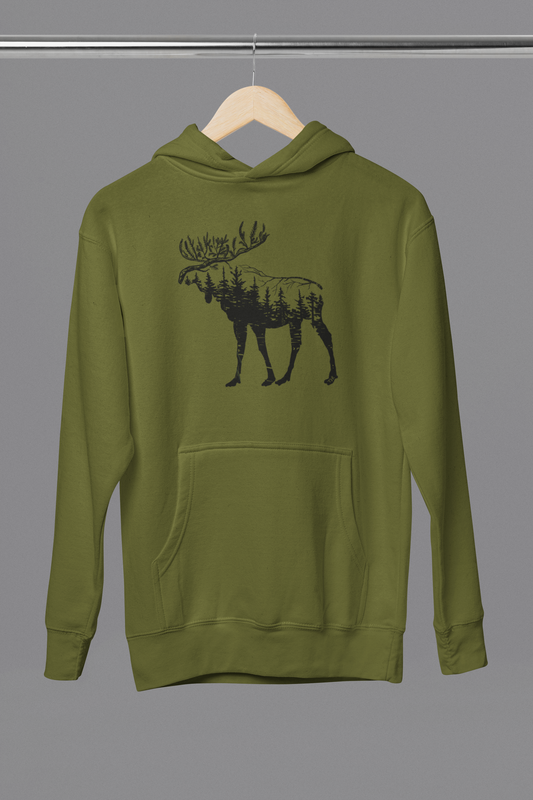 Woodland Moose Hoodie