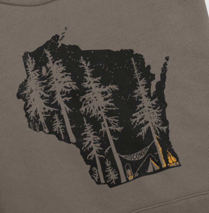 Wisconsin Camping Midweight Hoodie
