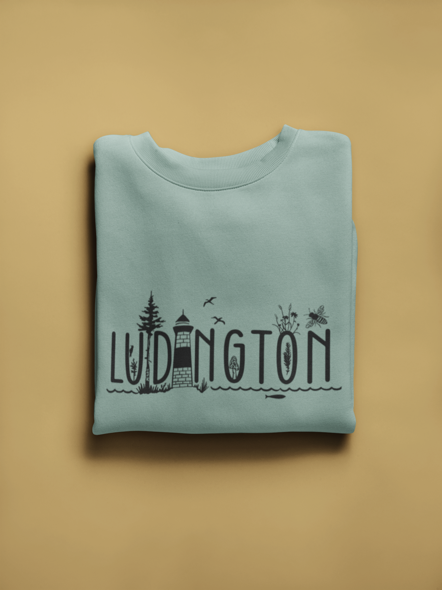 Summertime in Ludington Unisex Crew