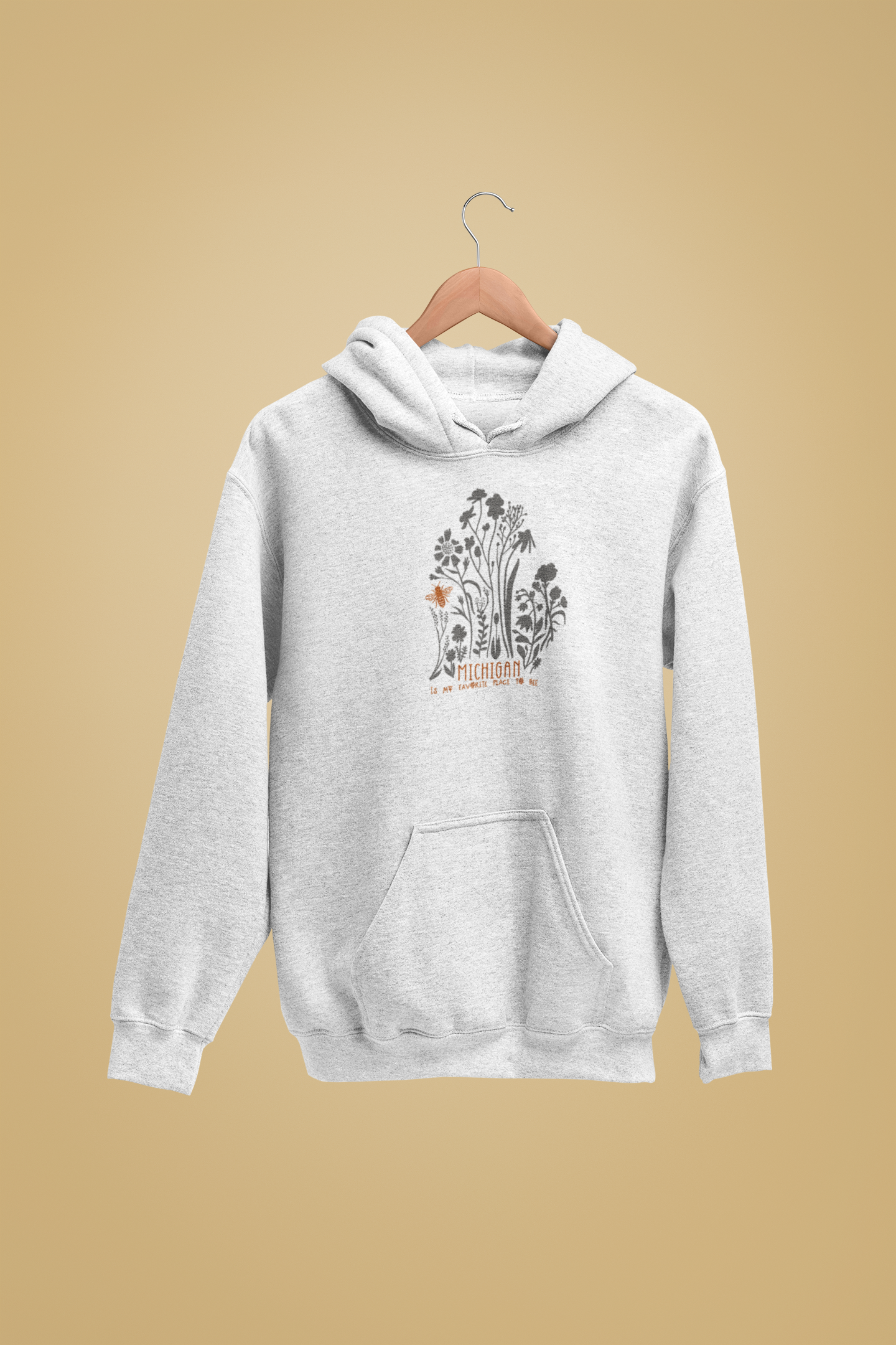 Michigan Bee Unisex Hoodie