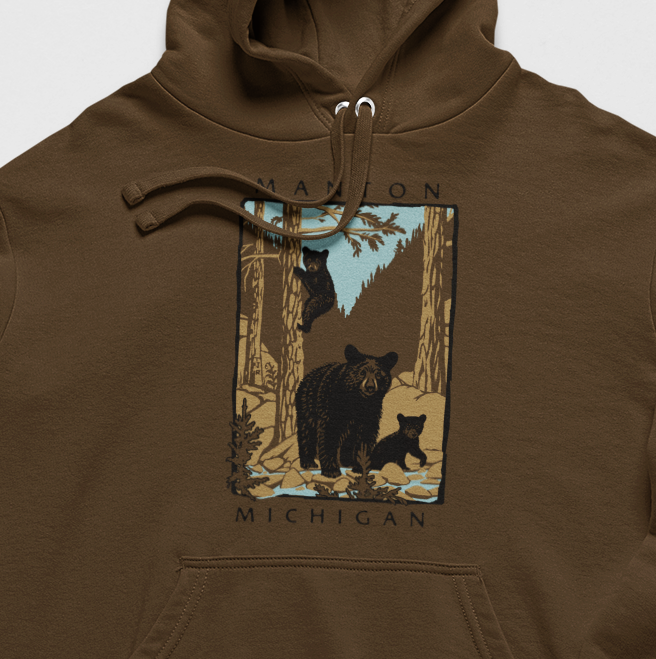 Bear Creek: Manton Michigan Midweight Hoodie