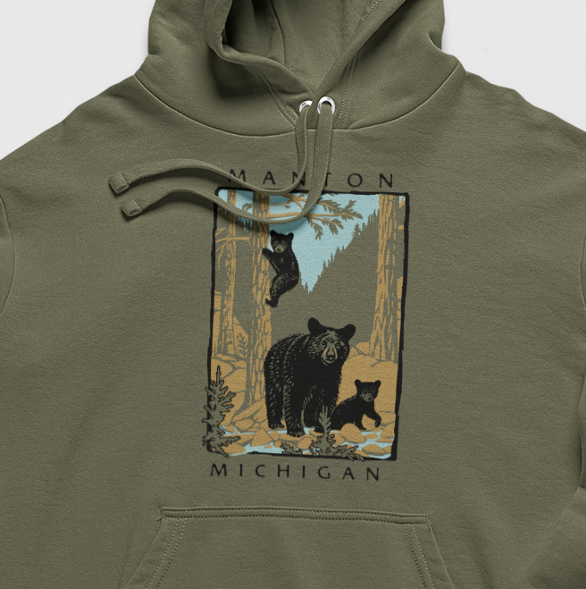 Bear Creek: Manton Michigan Midweight Hoodie
